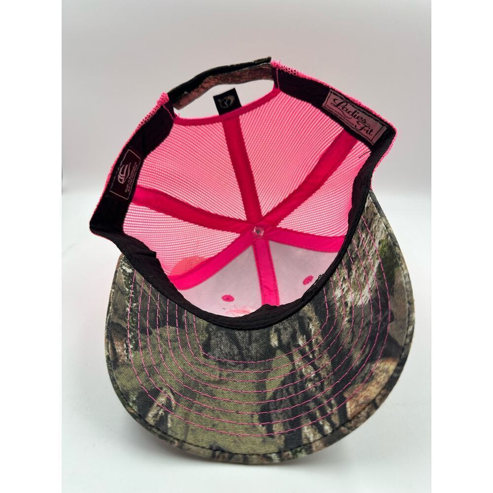 Mossy Oak Ladies Fit Meshback Outdoor Cap Women's OSFM Pink/Camo  Hat Snapback - Picture 4 of 5